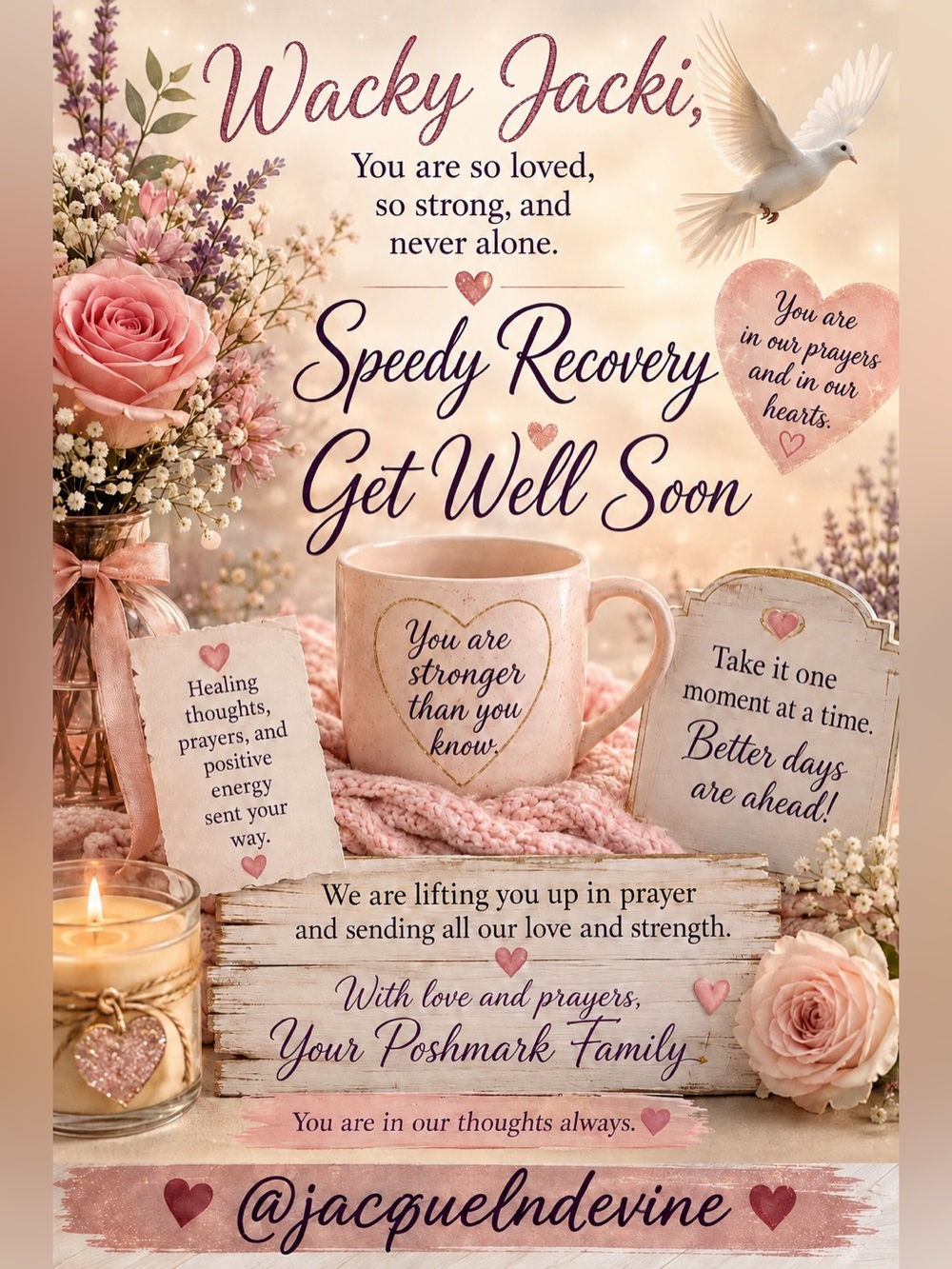 Get Well Soon @Jacquelyndevine Praying for a Speedy Recovery ❤️‍🩹